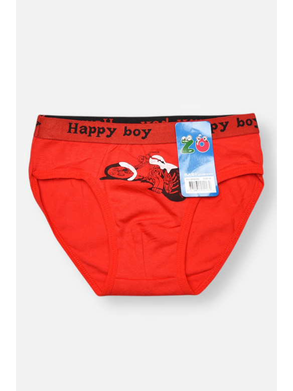 Трусики дитячі для хлопчика червоного кольору з принтом ZM8310 208931C