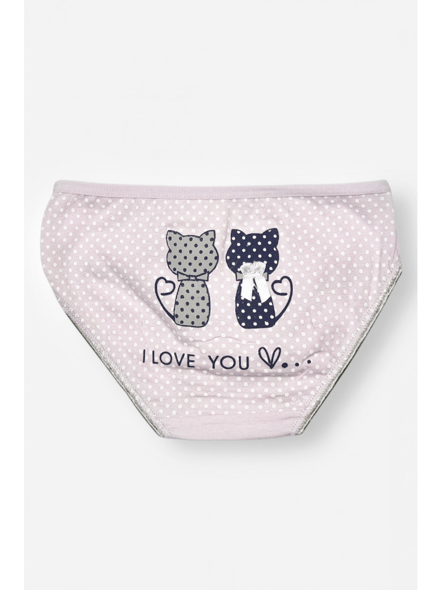 Трусики дитячі для дівчинки бузкового кольору з принтом L71096 208934C