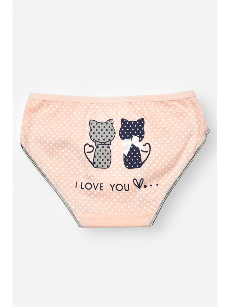 Трусики детские для девочки персикового цвета с принтом L71096 208935C