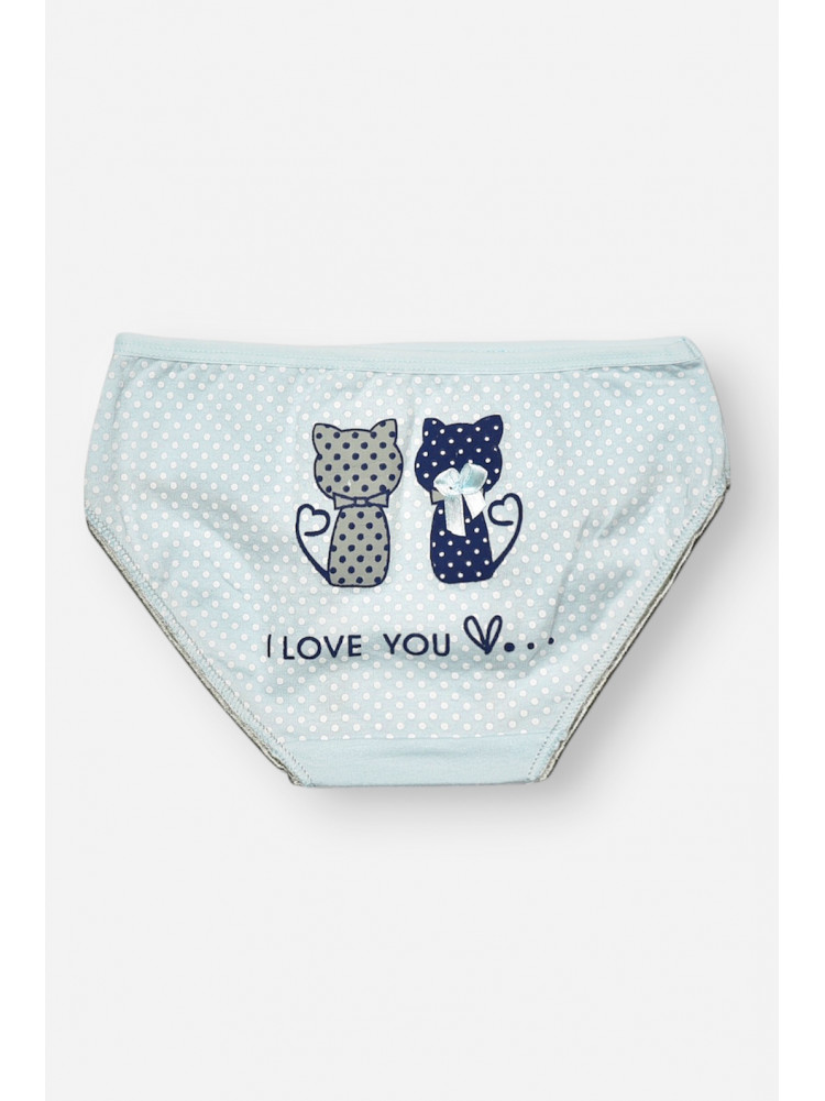 Трусики дитячі для дівчинки блакитного кольору з принтом L71096 208936C