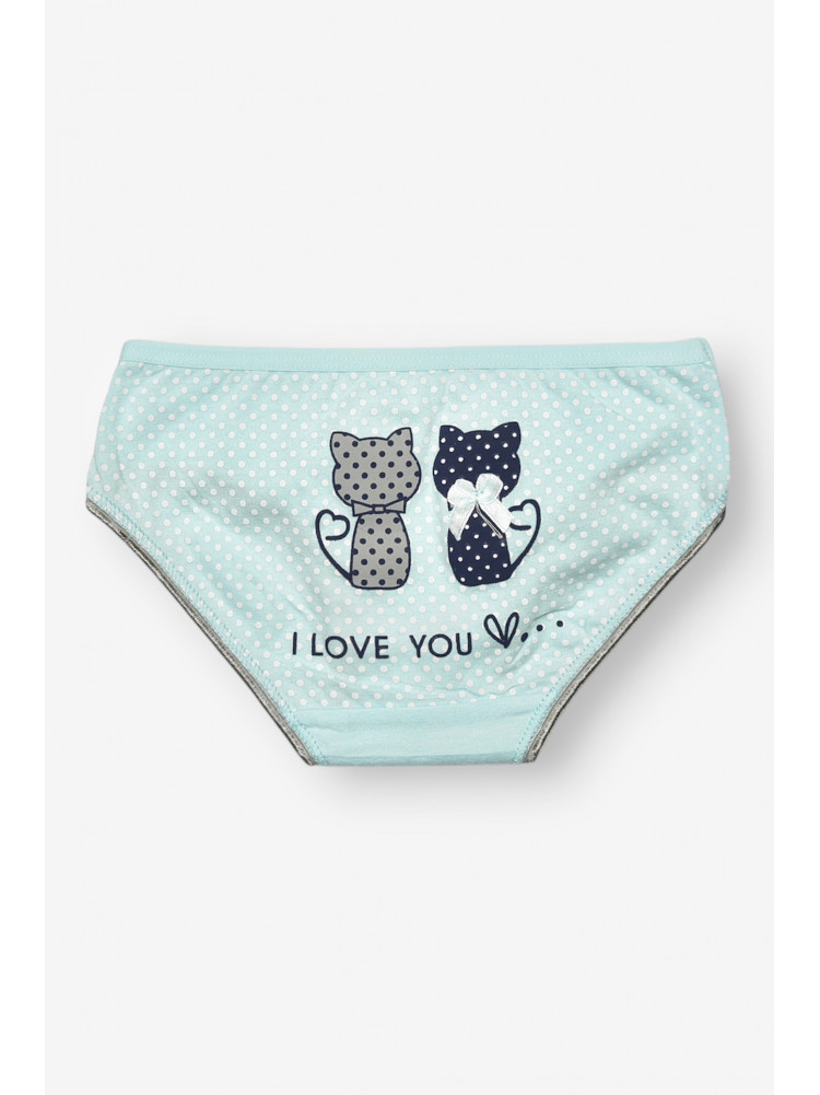Трусики дитячі для дівчинки світло-блакитного кольору з принтом L71096 208938C