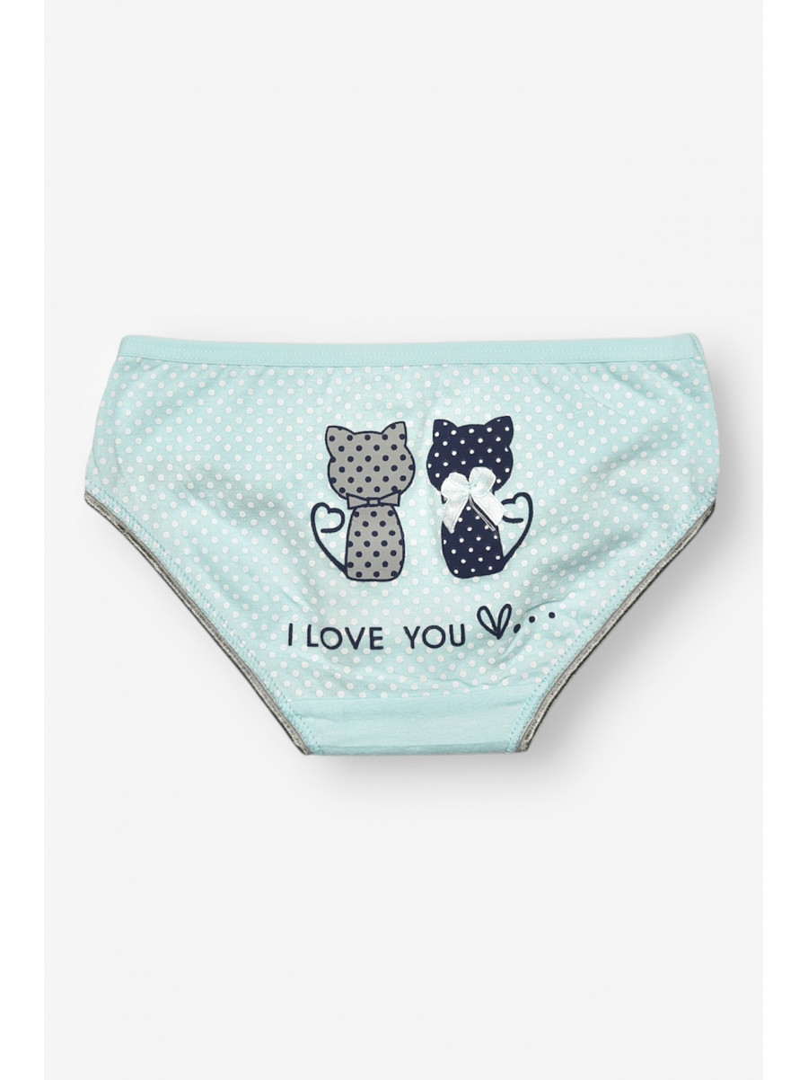 Трусики дитячі для дівчинки світло-блакитного кольору з принтом L71096 208938C
