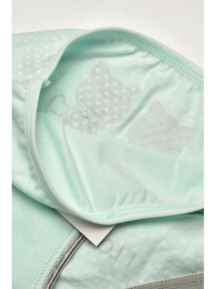 Трусики дитячі для дівчинки м'ятного кольору з принтом L71096 208939C