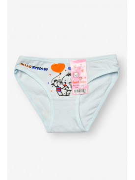 Трусики дитячі для дівчинки блакитного кольору з принтом L71098 208940C