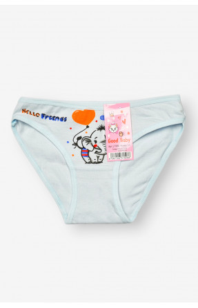 Трусики дитячі для дівчинки блакитного кольору з принтом L71098 208940C Трусики дитячі для дівчинки блакитного кольору з принтом L71098 208940C