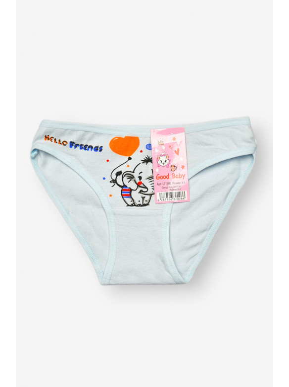Трусики дитячі для дівчинки блакитного кольору з принтом L71098 208940C