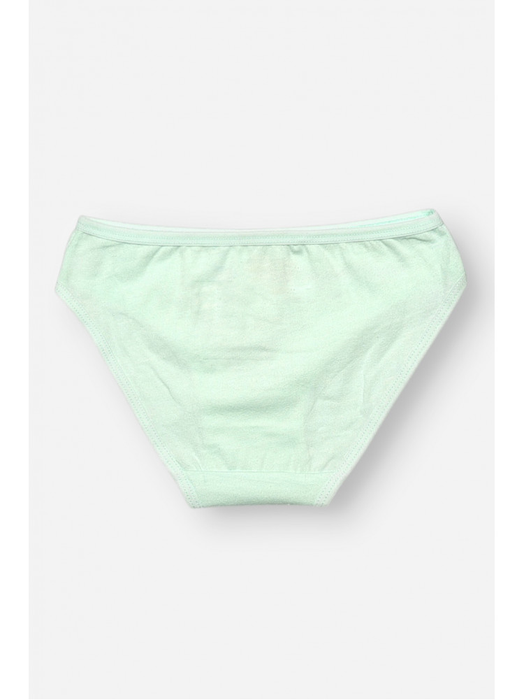Трусики дитячі для дівчинки м'ятного кольору з принтом L71098 208941C
