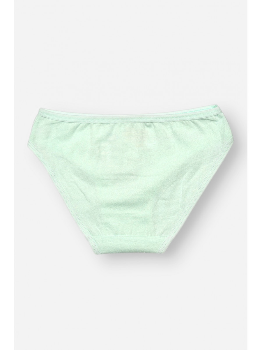 Трусики дитячі для дівчинки м'ятного кольору з принтом L71098 208941C