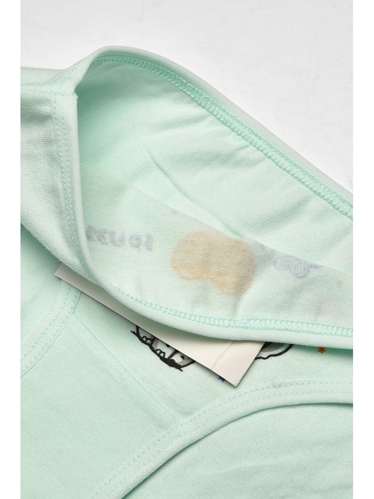 Трусики дитячі для дівчинки м'ятного кольору з принтом L71098 208941C