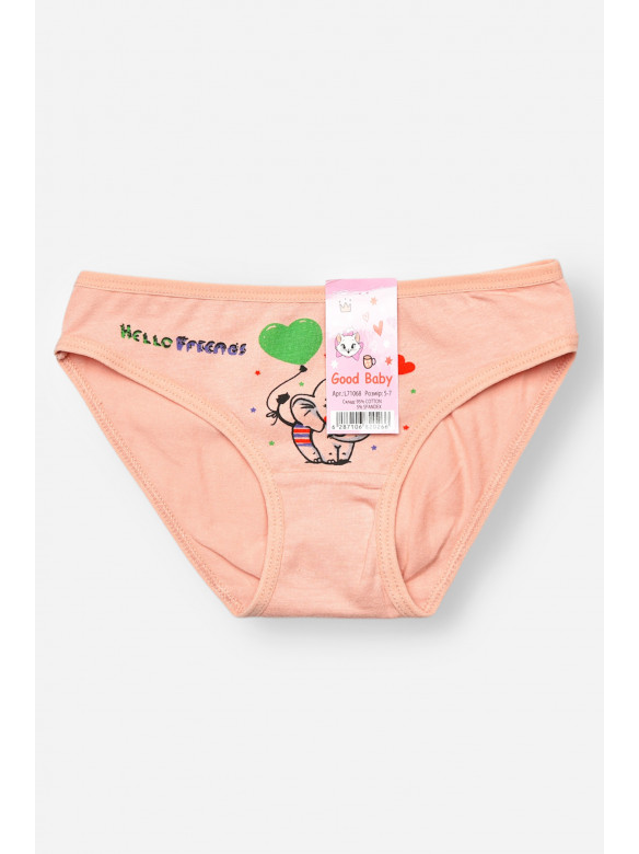 Трусики дитячі для дівчинки пудрового кольору з принтом L71098 208943C