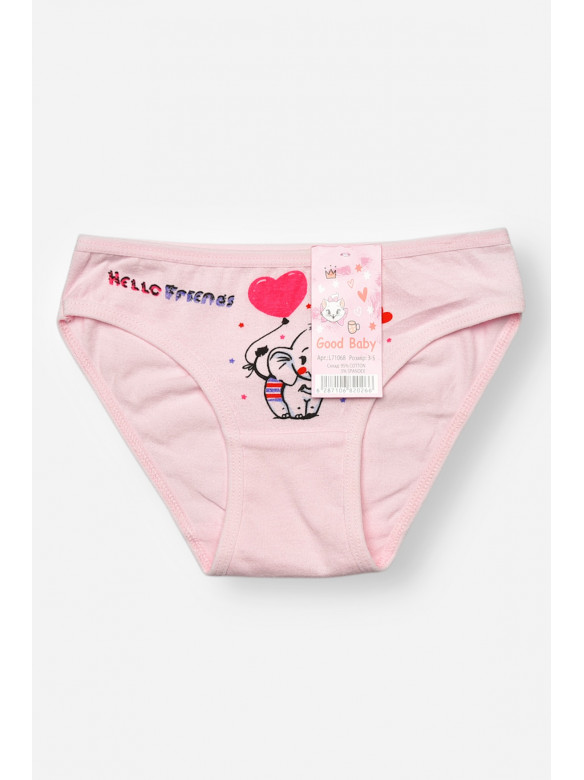 Трусики дитячі для дівчинки світло-рожевого кольору з принтом L71098 208944C