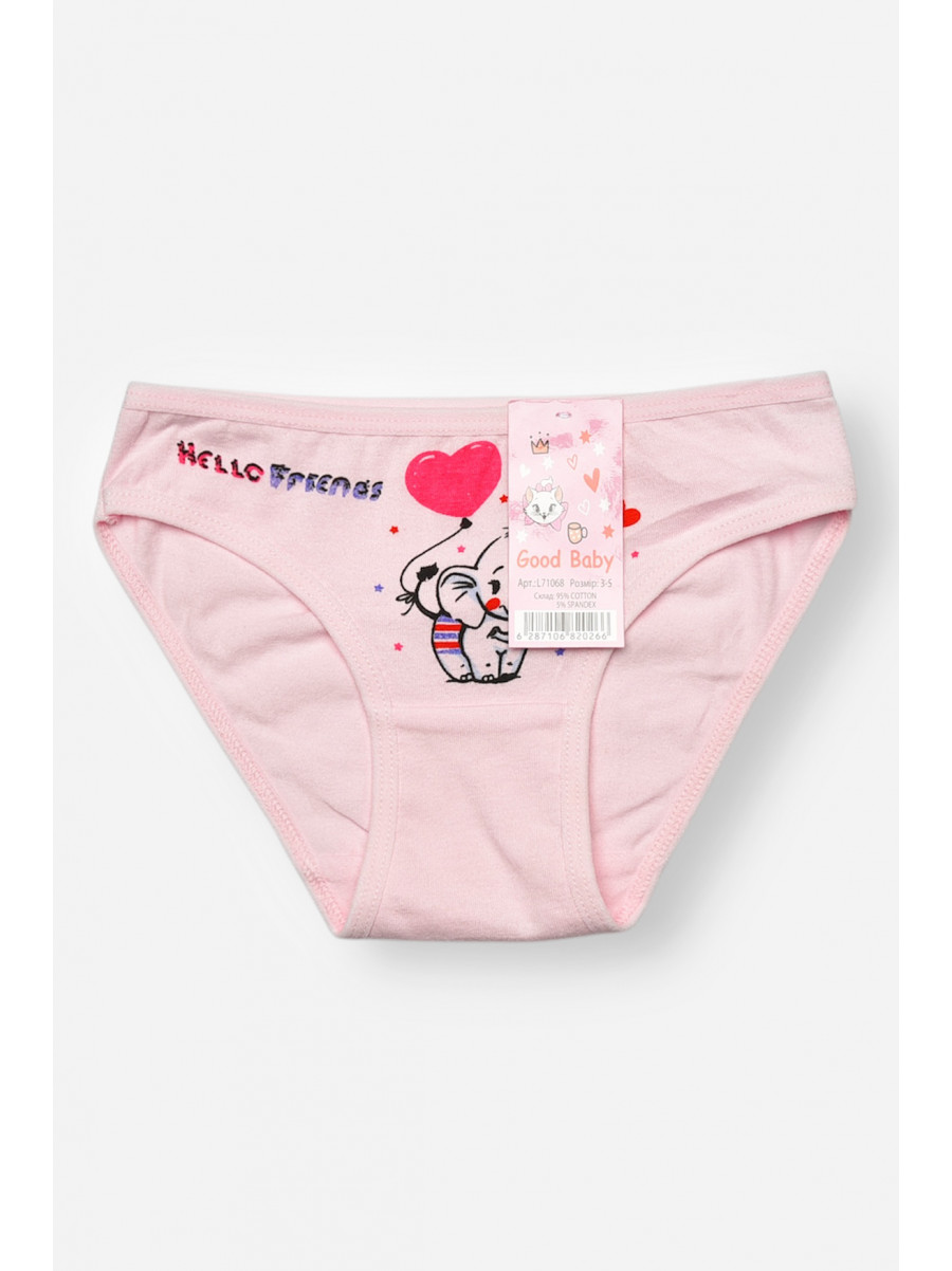 Трусики дитячі для дівчинки світло-рожевого кольору з принтом L71098 208944C