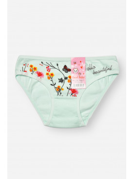 Трусики детские для девочки мятного цвета с принтом L71066 208947C Трусики детские для девочки мятного цвета с принтом L71066 208947C