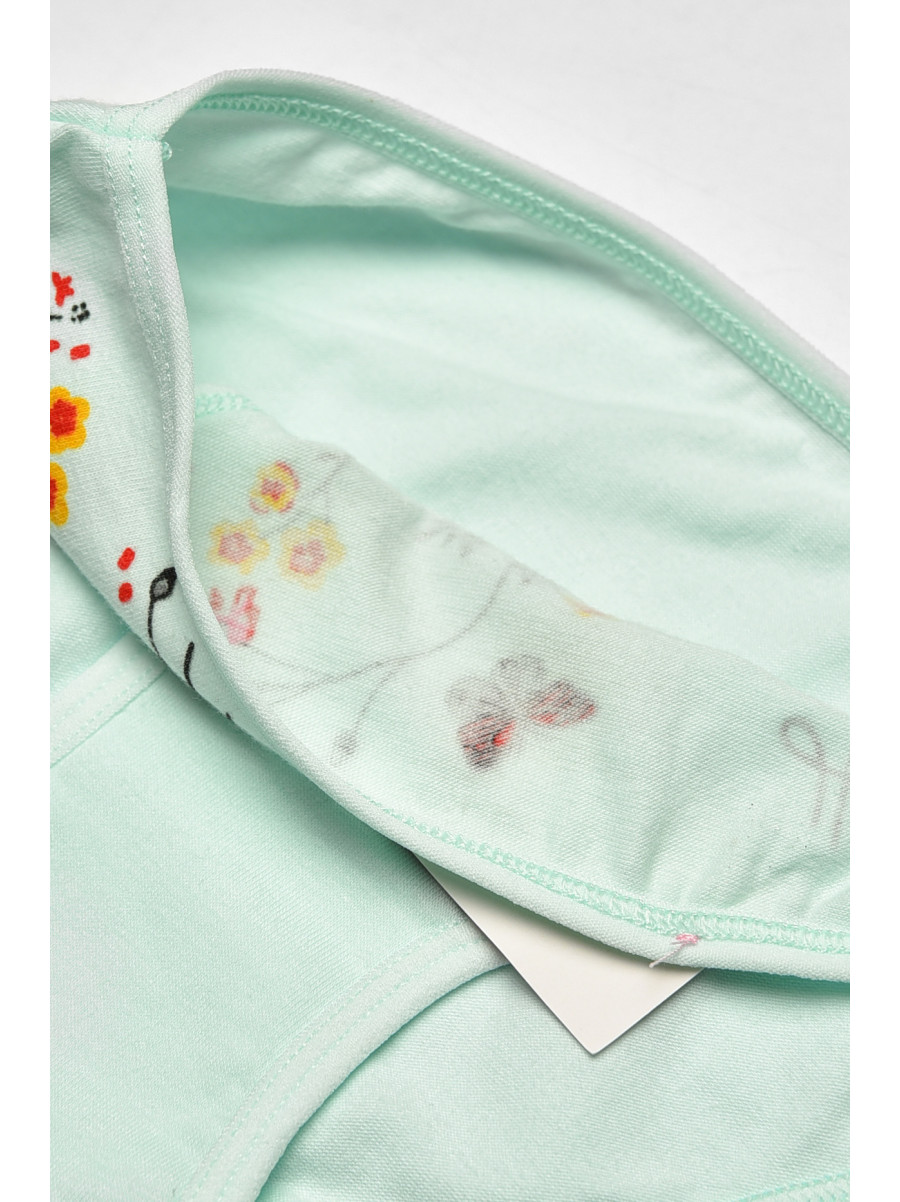 Трусики дитячі для дівчинки м'ятного кольору з принтом L71066 208947C