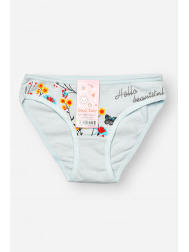 Трусики дитячі для дівчинки блакитного кольору з принтом L71066 208948C Трусики дитячі для дівчинки блакитного кольору з принтом L71066 208948C