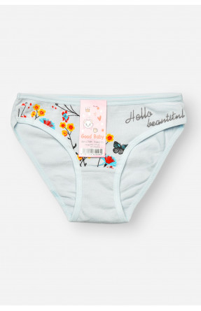 Трусики дитячі для дівчинки блакитного кольору з принтом L71066 208948C Трусики дитячі для дівчинки блакитного кольору з принтом L71066 208948C