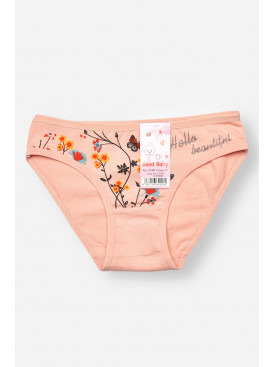 Трусики детские для девочки пудрового цвета с принтом L71066 208949C Трусики детские для девочки пудрового цвета с принтом L71066 208949C