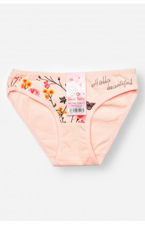 Трусики дитячі для дівчинки світло-рожевого кольору з принтом L71066 208951C Трусики дитячі для дівчинки світло-рожевого кольору з принтом L71066 208951C