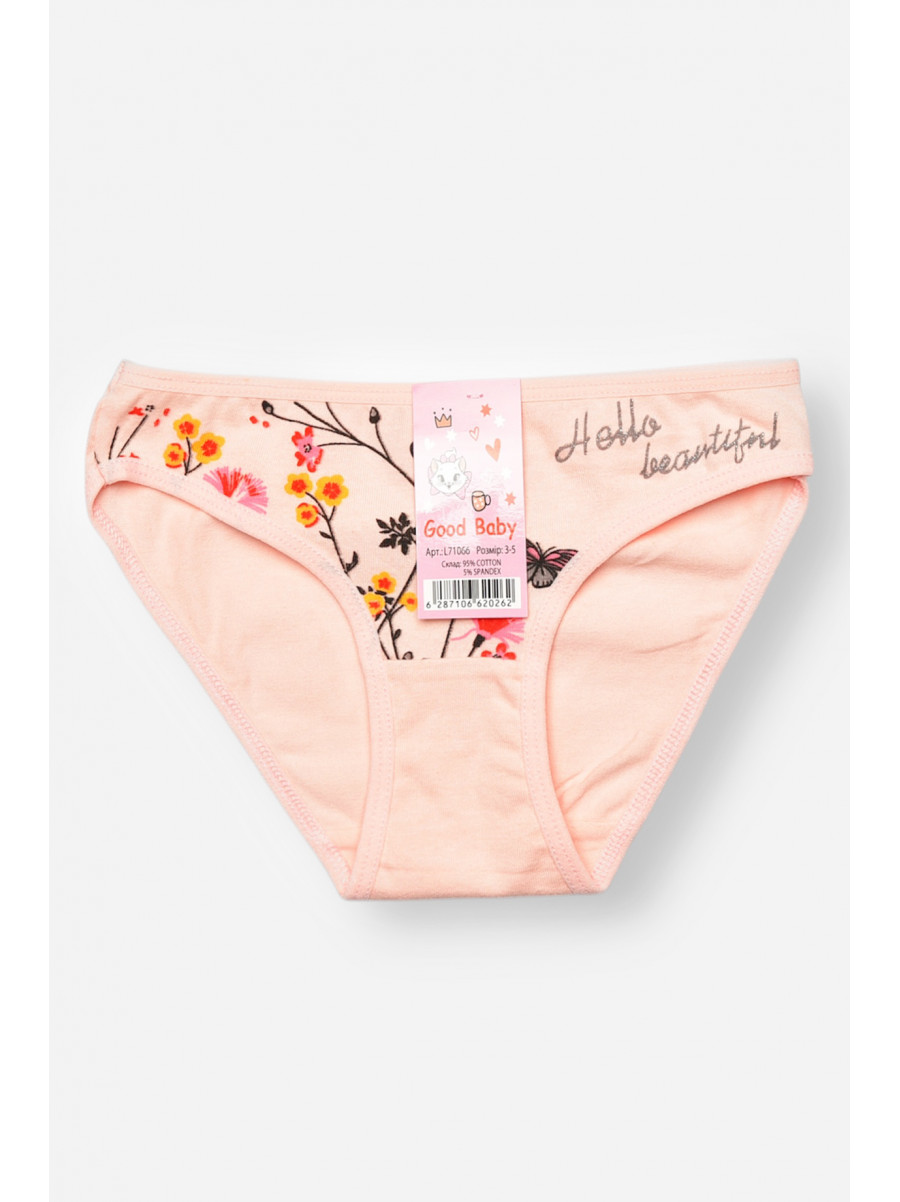 Трусики дитячі для дівчинки світло-рожевого кольору з принтом L71066 208951C