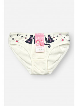 Трусики дитячі для дівчинки білого кольору з принтом B7896 208953C