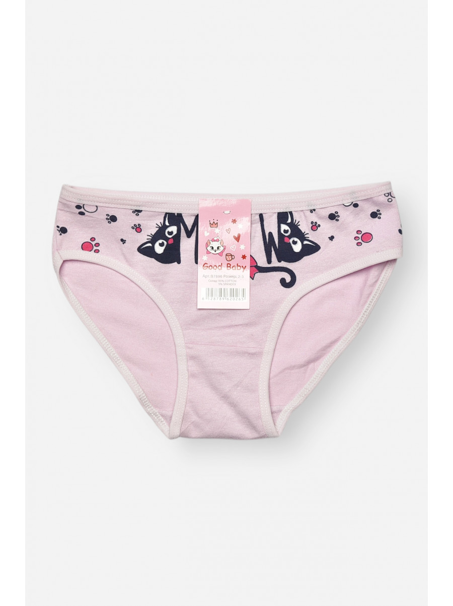 Трусики дитячі для дівчинки бузкового кольору з принтом B7896 208954C