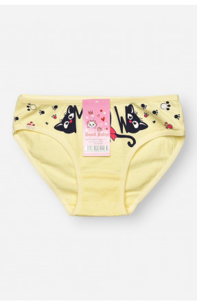 Трусики дитячі для дівчинки жовтого кольору з принтом B7896 208956C Трусики дитячі для дівчинки жовтого кольору з принтом B7896 208956C