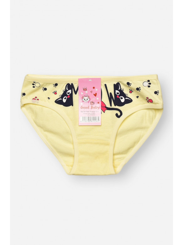 Трусики дитячі для дівчинки жовтого кольору з принтом B7896 208956C