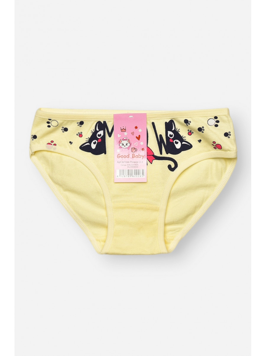 Трусики дитячі для дівчинки жовтого кольору з принтом B7896 208956C