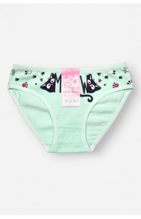 Трусики дитячі для дівчинки м'ятного кольору з принтом B7896 208958C Трусики дитячі для дівчинки м'ятного кольору з принтом B7896 208958C