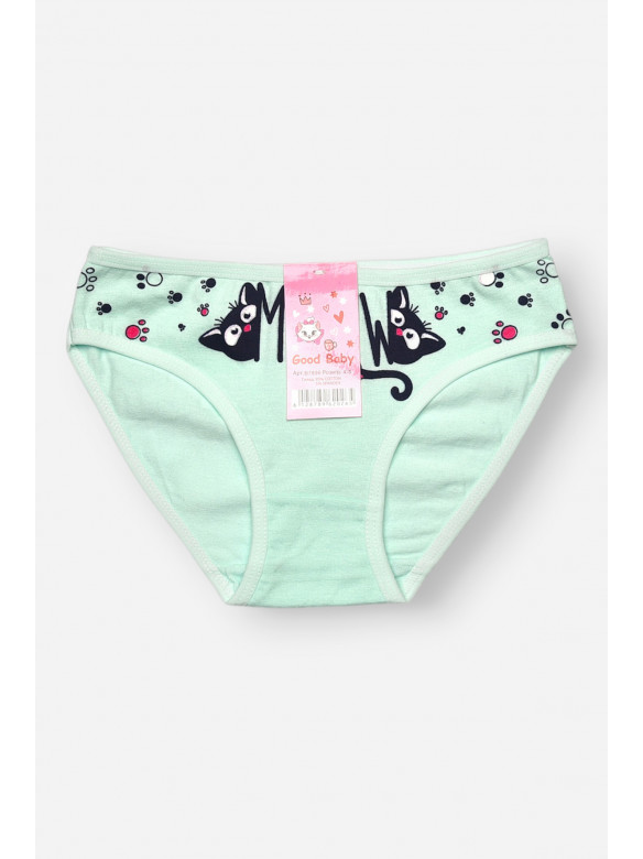 Трусики дитячі для дівчинки м'ятного кольору з принтом B7896 208958C
