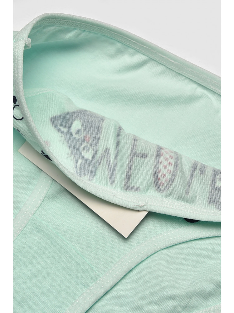 Трусики дитячі для дівчинки м'ятного кольору з принтом B7896 208958C