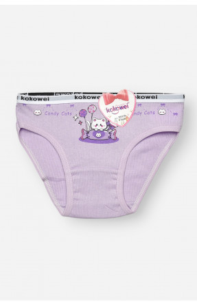 Трусики дитячі для дівчинки бузкового кольору з принтом X8419 208960C Трусики дитячі для дівчинки бузкового кольору з принтом X8419 208960C