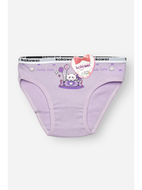 Трусики дитячі для дівчинки бузкового кольору з принтом X8419 208960C