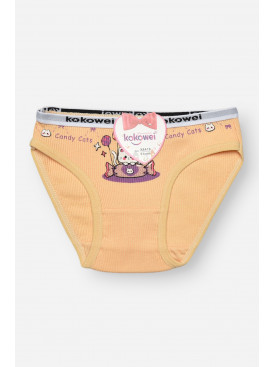 Трусики дитячі для дівчинки бежевого кольору з принтом X8419 208961C Трусики дитячі для дівчинки бежевого кольору з принтом X8419 208961C