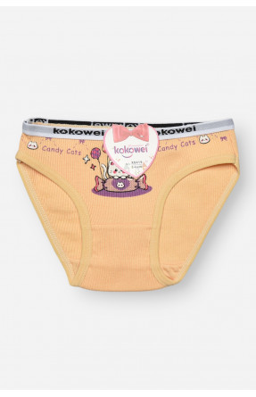 Трусики дитячі для дівчинки бежевого кольору з принтом X8419 208961C Трусики дитячі для дівчинки бежевого кольору з принтом X8419 208961C