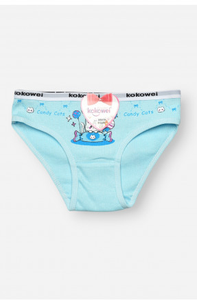 Трусики дитячі для дівчинки блакитного кольору з принтом X8419 208962C Трусики дитячі для дівчинки блакитного кольору з принтом X8419 208962C