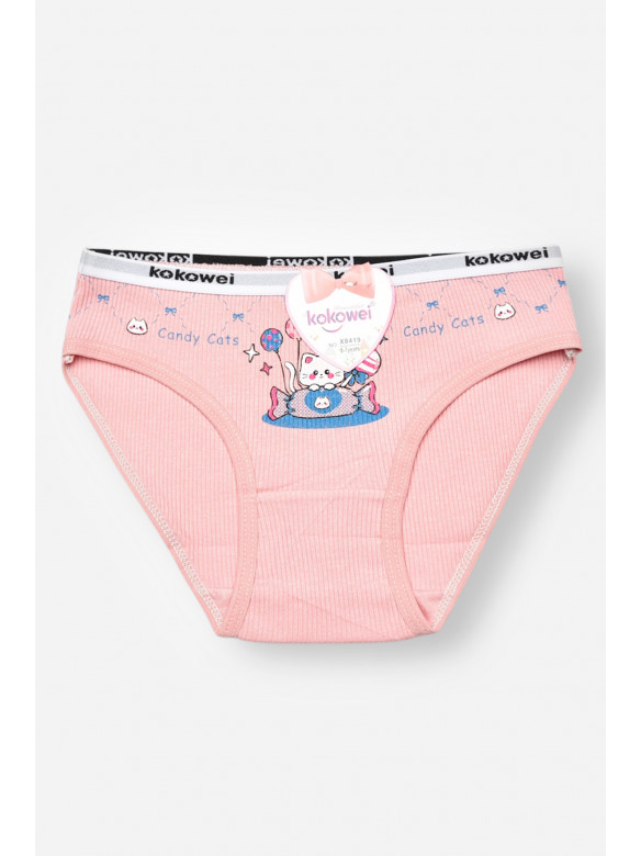 Трусики дитячі для дівчинки пудрового кольору з принтом X8419 208964C