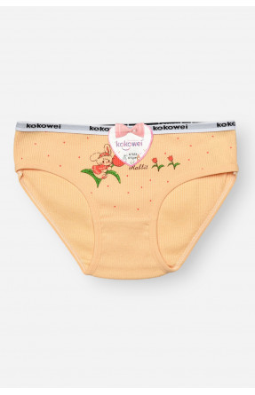 Трусики дитячі для дівчинки бежевого кольору з принтом X7854 208965C Трусики дитячі для дівчинки бежевого кольору з принтом X7854 208965C