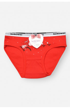 Трусики дитячі для дівчинки червоного кольору з принтом X7854 208966C Трусики дитячі для дівчинки червоного кольору з принтом X7854 208966C
