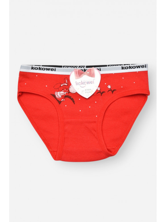 Трусики дитячі для дівчинки червоного кольору з принтом X7854 208966C