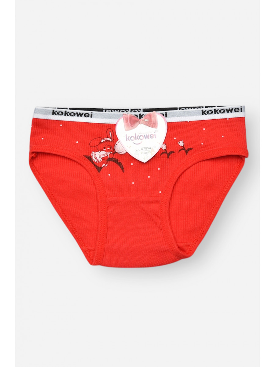 Трусики дитячі для дівчинки червоного кольору з принтом X7854 208966C