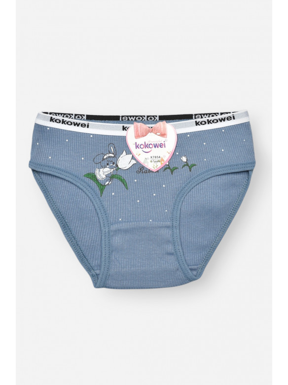 Трусики дитячі для дівчинки синього кольору з принтом X7854 208967C