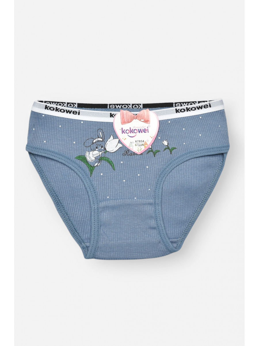 Трусики дитячі для дівчинки синього кольору з принтом X7854 208967C