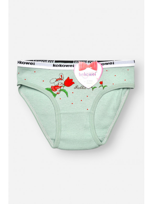 Трусики дитячі для дівчинки зеленого кольору з принтом X7854 208968C