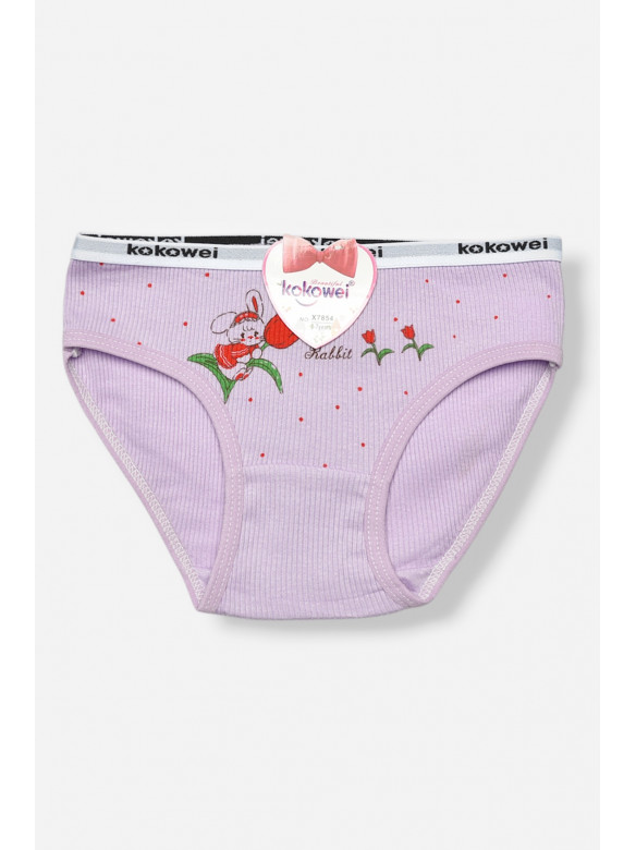 Трусики дитячі для дівчинки бузкового кольору з принтом X7854 208970C