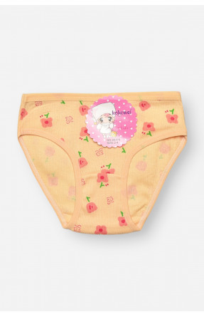 Трусики дитячі для дівчинки бежевого кольору з принтом X8476 208971C Трусики дитячі для дівчинки бежевого кольору з принтом X8476 208971C