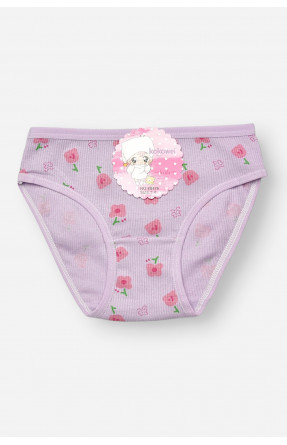 Трусики дитячі для дівчинки бузкового кольору з принтом X8476 208972C Трусики дитячі для дівчинки бузкового кольору з принтом X8476 208972C
