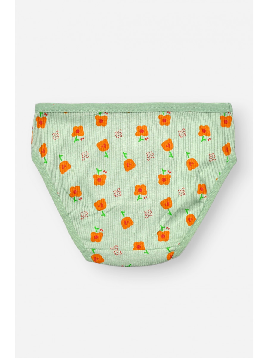 Трусики дитячі для дівчинки зеленого кольору з принтом X8476 208974C