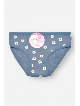 Трусики детские для девочки синего цвета с принтом X8476 208975C Трусики детские для девочки синего цвета с принтом X8476 208975C
