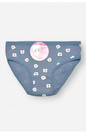 Трусики дитячі для дівчинки синього кольору з принтом X8476 208975C Трусики дитячі для дівчинки синього кольору з принтом X8476 208975C